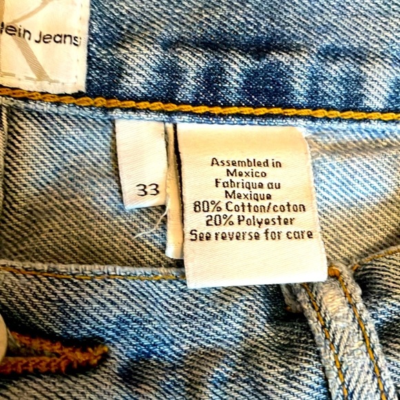 Calvin Klein Stone Washed Jeans 33 x 34 Pre-owned Condition - Picture 8 of 12